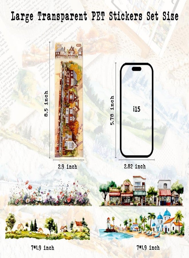 Dwpetzo 150Pcs Nature Forest Stickers for Journaling and Scrapbooking, 6 Themes with Pine Trees Woodland Animals Wooden Stumps Moss, Transparent PET Stickers for Junk Journal Supplies, Bujo, Collage - Image 2