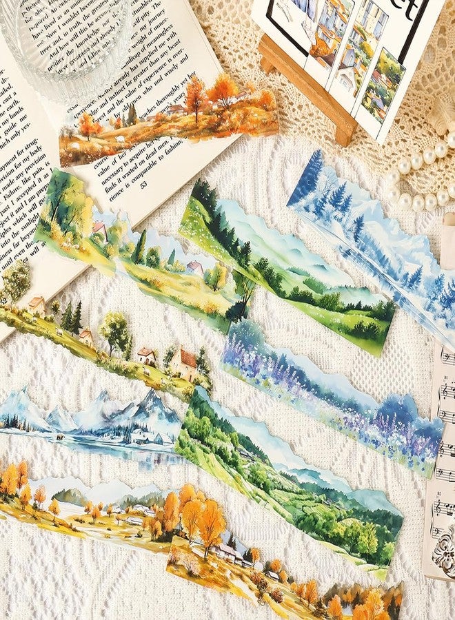 Dwpetzo 150Pcs Nature Forest Stickers for Journaling and Scrapbooking, 6 Themes with Pine Trees Woodland Animals Wooden Stumps Moss, Transparent PET Stickers for Junk Journal Supplies, Bujo, Collage - Image 5