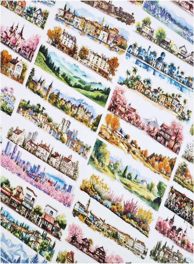 Dwpetzo 150Pcs Nature Forest Stickers for Journaling and Scrapbooking, 6 Themes with Pine Trees Woodland Animals Wooden Stumps Moss, Transparent PET Stickers for Junk Journal Supplies, Bujo, Collage - Image 1