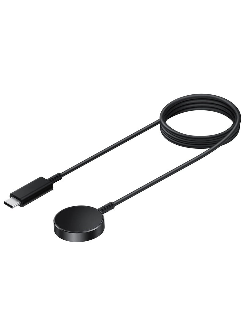 TWEGGON Samsung Galaxy Watch 7/6/5/4/Active Charger Fast Charging Cable Data Cradle Dock Magnetic Wireless Charger for Samsung Watch 7/6/5/4/Active Series Black  - Image 3