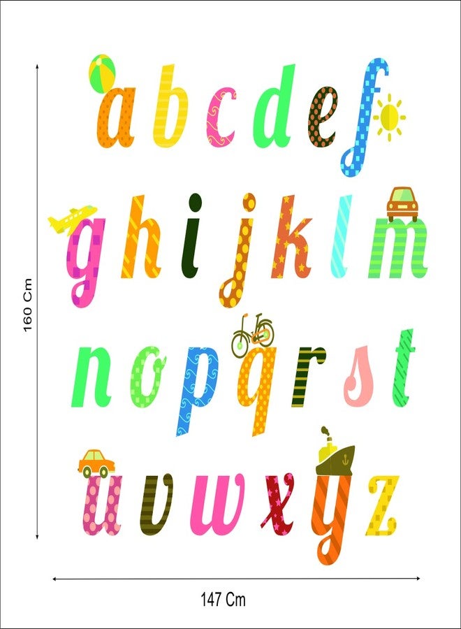 Decals Creation ABCD English Alphabets Kids Education Nursery Pre School Wall Sticker (Multicolor,Size - 160 Cm X 147 Cm) - Image 5