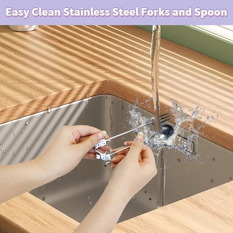 2pcs Stainless Steel Cat Food Scoop Set Easy Clean For Wet Dry Pet Bowl - Image 5