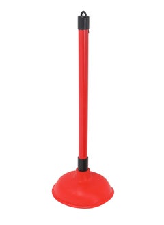 LAWAZIM PVC Toilet Plunger - Red - Clogged Toilets and Drains Suction Plumbing Tool with Threaded Handle and Hanging Loop - Durable Bathroom Plunger for Toilets Sinks, and Drains - Chemical-Resistant  - Image 1