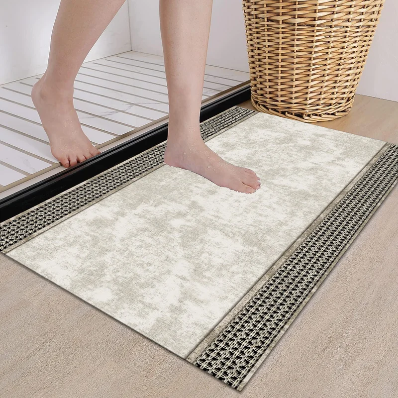 فايند Washable Digital Printed Bathroom Mat Anti-Slip Base Toilet Seat Mat