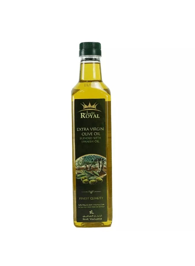 Royal زيت الزيتون البكر الممتاز الملكي ممزوج بزيت إسباني، زيت عالي الجودة - 1 لتر - Image 1