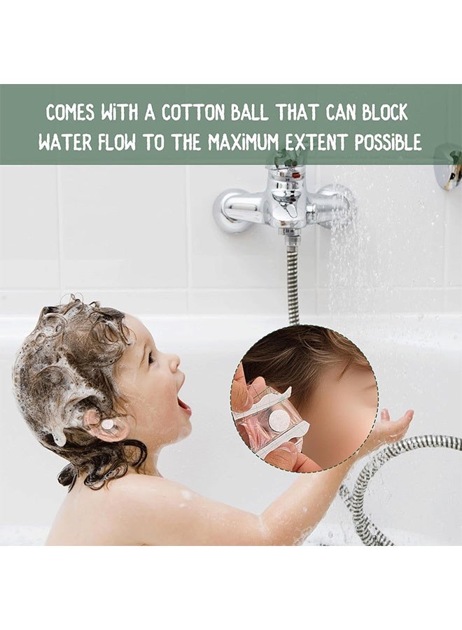 غنافوتو أغطية أذن للاستحمام، 60 قطعة أغطية أذن لاصقة مقاومة للماء للسباحة واقيات الأذن للاستحمام مع سدادات أذن قطنية مقاومة للماء للاستحمام وركوب الأمواج والغطس والرياضات المائية الأخرى - Image 5