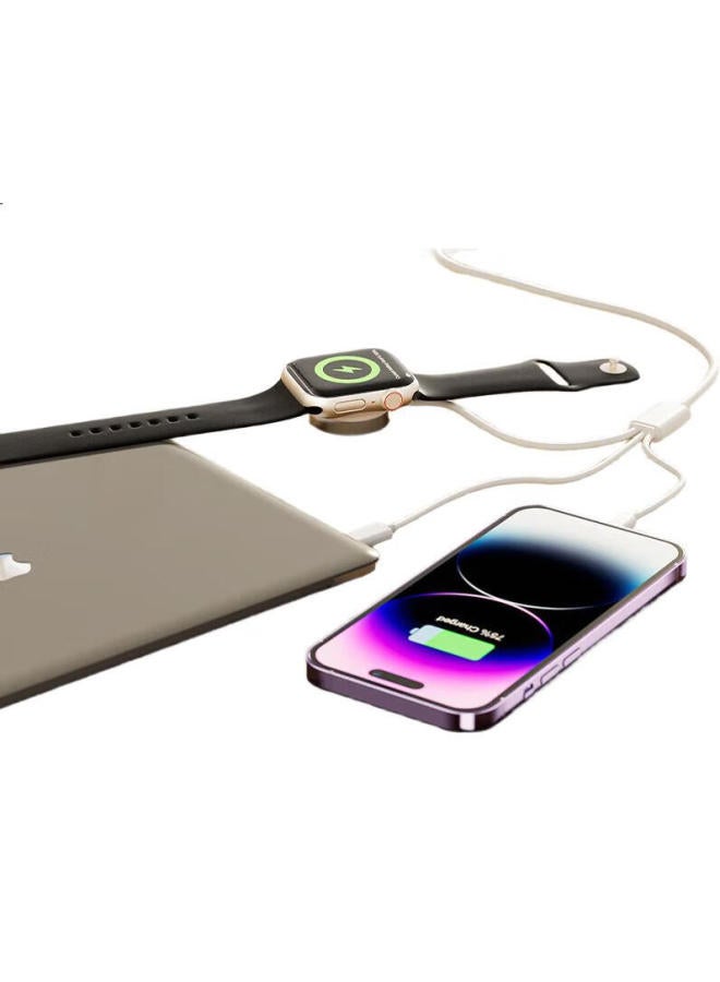 MSSM شاحن آبل ووتش 2 في 1 Iwatchs9/8/7/6/Se/Ultra قاعدة شحن مغناطيسية بواجهة Type-C【هاتف + ساعة 2 في 1】 - Image 3