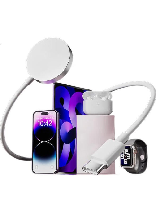 MSSM شاحن آبل ووتش 2 في 1 Iwatchs9/8/7/6/Se/Ultra قاعدة شحن مغناطيسية بواجهة Type-C【هاتف + ساعة 2 في 1】 - Image 2