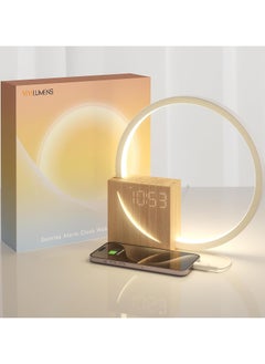 Vivilumens Sunrise Alarm Clock for Heavy Sleepers Adults, Wake-up Light, Sleep Aid 10 White Noise Sound Machines with 30/60/90 Timer, 3 Level Dimmable Touch Table Lamp with Snooze USB Charger Port