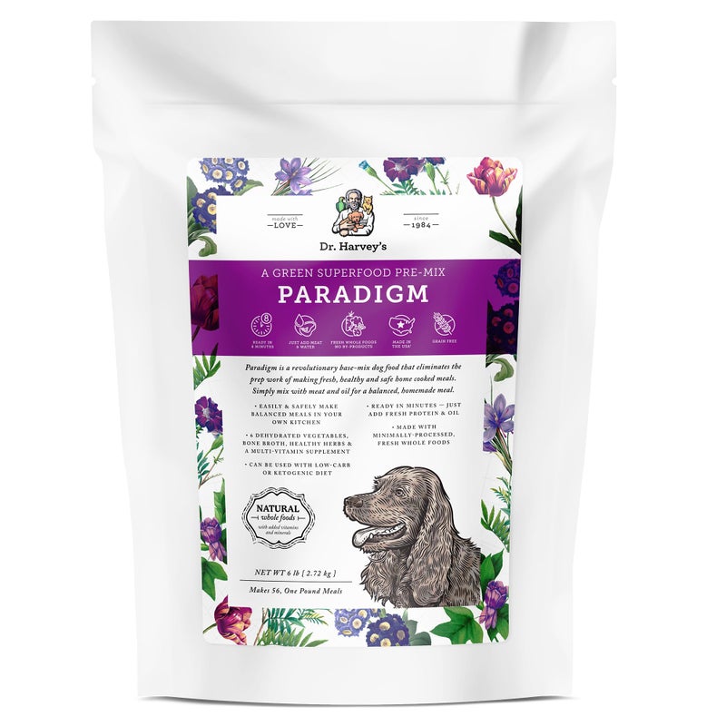 Dr. Harvey's Paradigm Green Superfood Dog Food, Human Grade Dehydrated Grain Free Base Mix for Dogs, Diabetic Low Carb Ketogenic Diet (6 Pounds) - Image 1