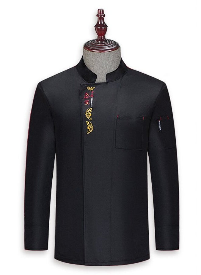 NIBEMINENT Breathable Chef Jacket Hotel Costume  Men Women Restaurant Kitchen Cook Clothes Waiter Uniform Chef Shirt - Image 1