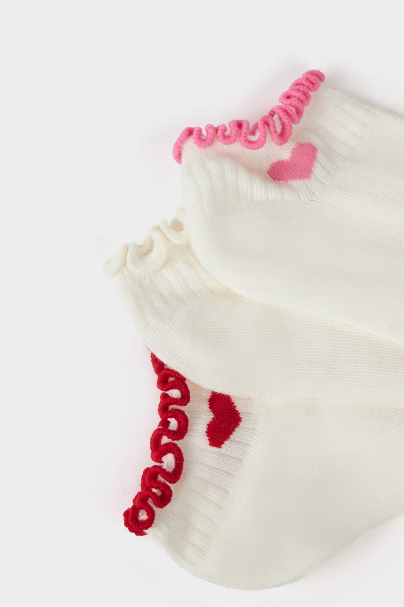 DeFacto Multicolour Woman Woman 3 Piece Cotton Ankle Socks Casual - Image 5