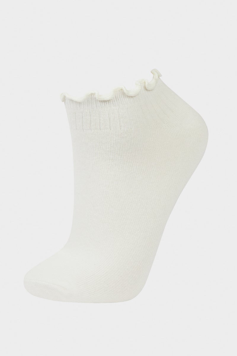 DeFacto Multicolour Woman Woman 3 Piece Cotton Ankle Socks Casual - Image 3