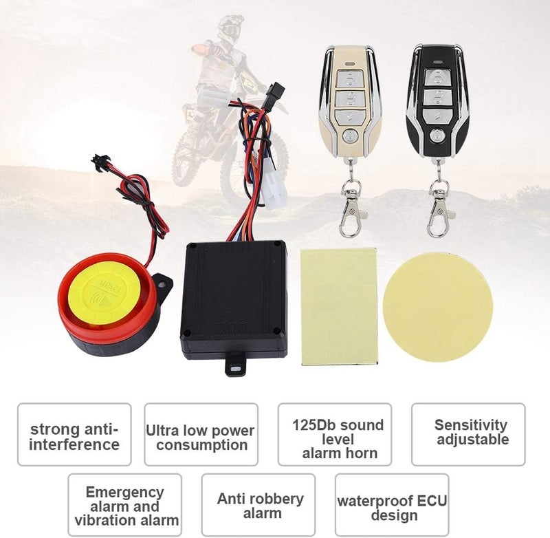 cheekyglo Electric Bike Anti-theft Alarm 125db High Decibel Alarm System Vibration Alarm Supports Engine Locked - Image 2