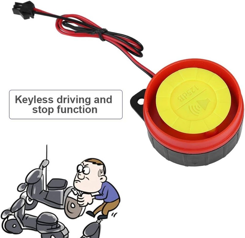 cheekyglo Electric Bike Anti-theft Alarm 125db High Decibel Alarm System Vibration Alarm Supports Engine Locked - Image 4