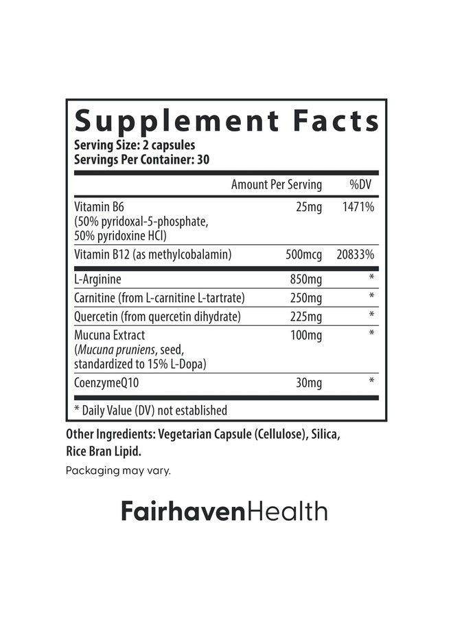 Fairhaven Health MotilityBoost for Men | Prenatal Male Fertility Supplement for Motility Strength | Pre-Conception for Him Includes L-Carnitine, Vitamin B12, B6, CoQ10 and Quercetin | 60 Capsules - Image 2