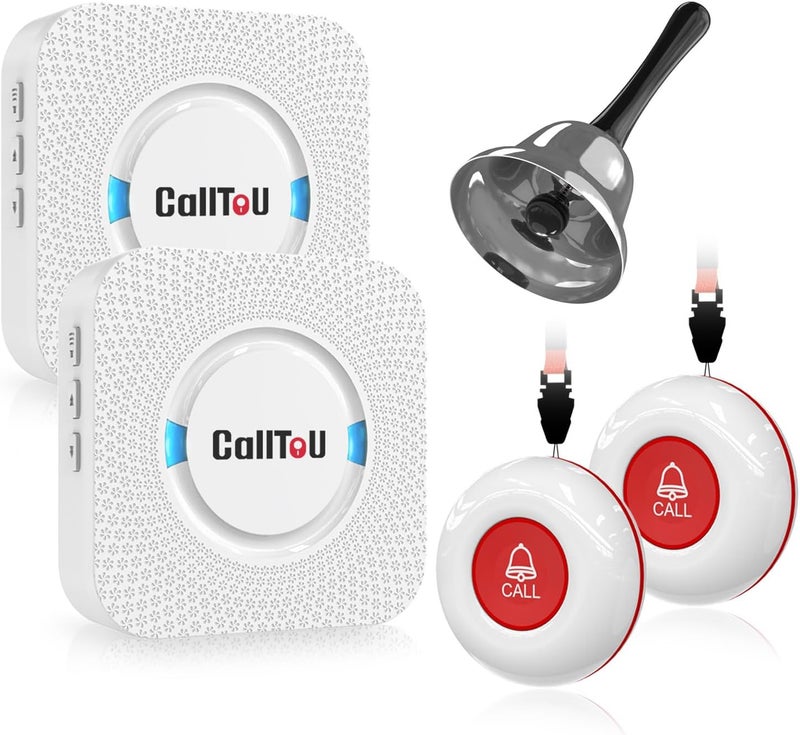 CallToU Wireless Caregiver Pager Smart Monitoring System Alert Buttons Hand Call Bell for Elderly Seniors Patients Nurse Disabled - Image 1