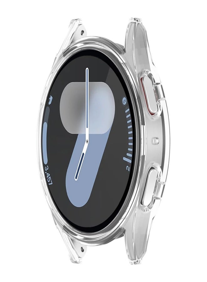 AROAQ Protective Hard PC Case for Samsung Galaxy Watch 7 47mm – Shockproof Matte Frame Cover Shell, Full Edge Protection , Transparent - Image 1