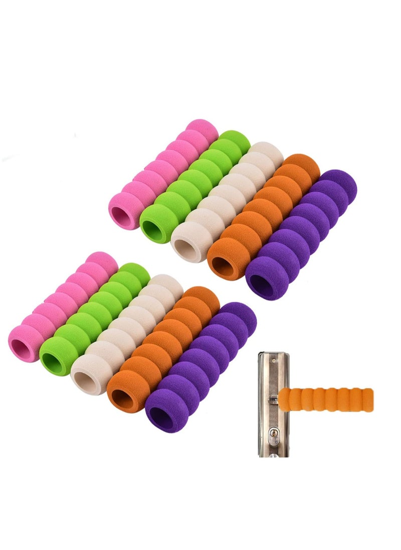 Oasisgalore 10Pcs Door Handle Protector, Door Handle Protection Kids, Door Handle Stopper Foam Protector for Door or Window Handles Protection Child Wall Furniture  - Image 1