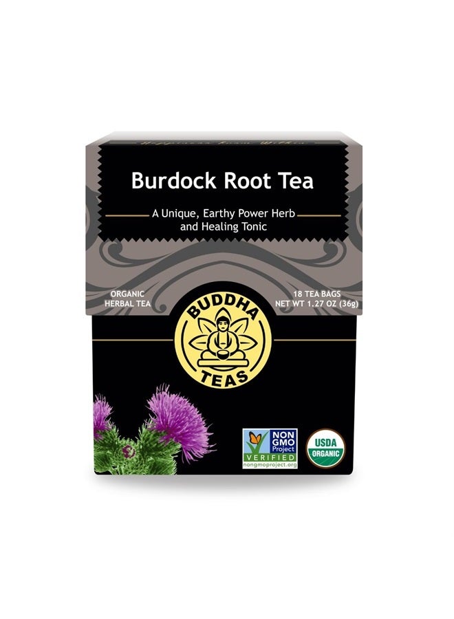 BUDDHA TEAS Burdock Root - Organic Herbal Tea - For Health & Wellbeing - With Antioxidants, Minerals & Vitamin C - Caffeine Free - 100% Kosher & Non-GMO - 18 Tea Bags (Pack of 1) - Image 1