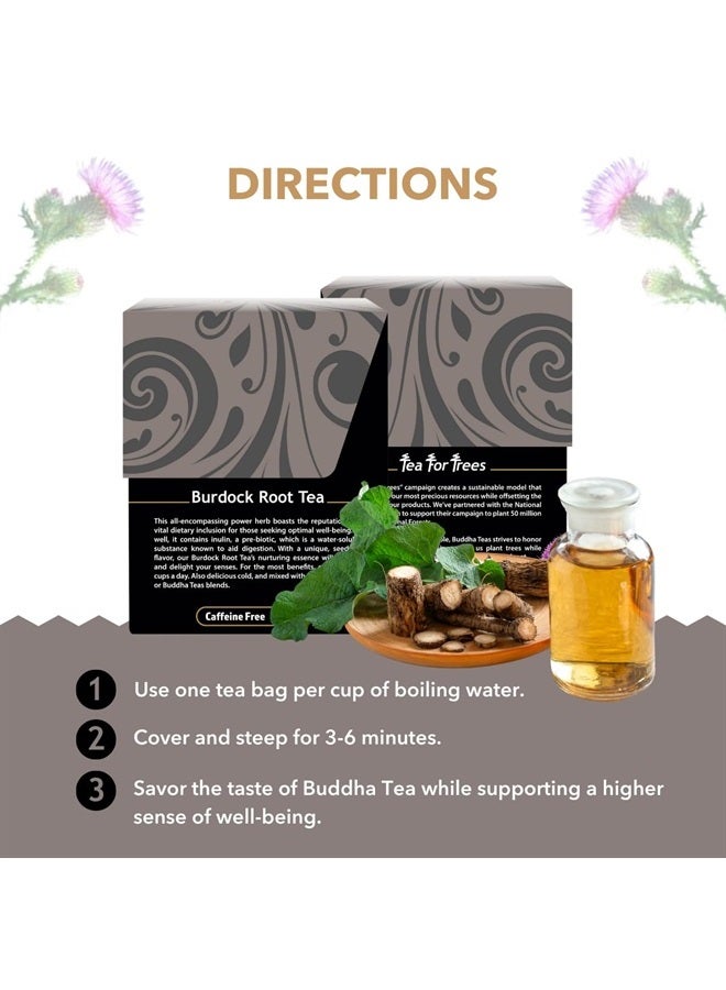 BUDDHA TEAS Burdock Root - Organic Herbal Tea - For Health & Wellbeing - With Antioxidants, Minerals & Vitamin C - Caffeine Free - 100% Kosher & Non-GMO - 18 Tea Bags (Pack of 1) - Image 4