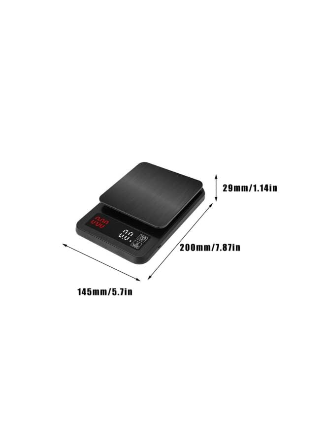 S-TOP Precision Electronic kitchen scale 5kg/0.1g LCD Digital Drip Coffee Scale with Timer weight Balance Household scale - Image 2