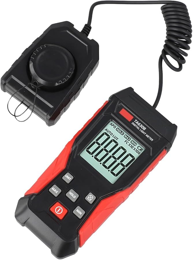 TA630B Digital Luxmeter 0 200000 Lux Range Lux FC Unit Selectable Sensor 120 Degree Angle - Image 3