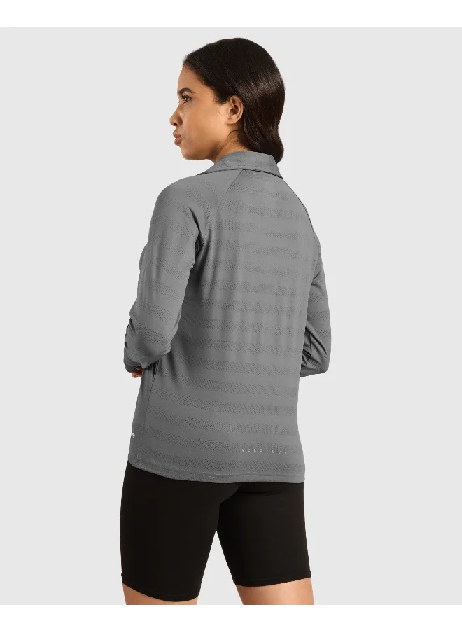 Musclemind Women's Vogue Polo Full Sleeve T-Shirt with Smart Collar, Breathable Fabric, Thumbholes, Raglan Sleeves (Black)