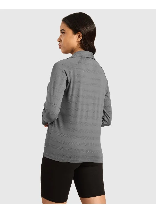 Musclemind Women's Vogue Polo Full Sleeve T-Shirt with Smart Collar, Breathable Fabric, Thumbholes, Raglan Sleeves (Black)