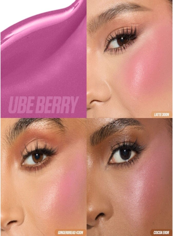 HUDA BB Huda Beauty Soft Glow Liquid Blush 4.5ml | Ube Berry Blush Filter Lightweight Formula - Image 2