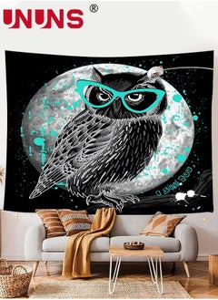 UNUNS Owl Printed Wall Hanging Tapestry,Natural Art Tapestry Watercolor Animal Wall Decoration For Bedroom,Living Room,130 x 150cm  - Image 1