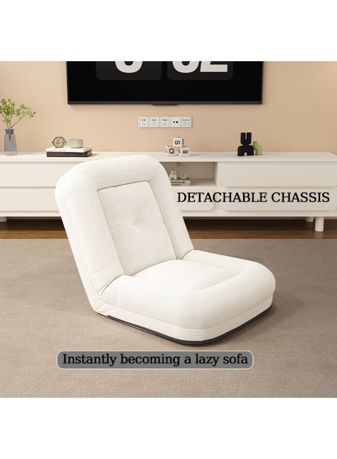 زويهاو كرسي هزاز مبطن مع مسند ظهر قابل للتعديل، كرسي هزاز مع مسند للقدمين، وسادة مبطنة قابلة للفصل، إطار معدني، سرير أريكة متكئ، كرسي أريكة كسولة، كرسي أرضي، كرسي استرخاء مخملي متكئ لغرفة النوم - Image 3
