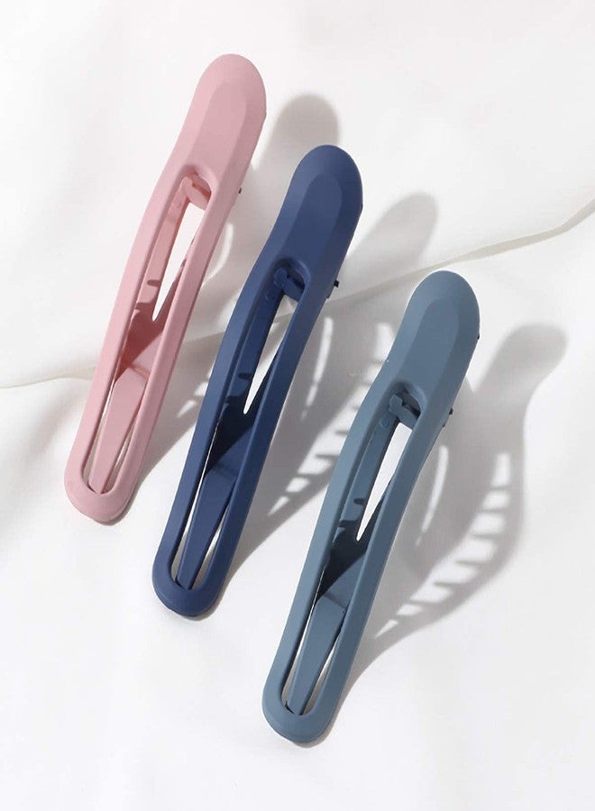 VORSET 3 Pcs Flat Hair Claw Clip for Women Thin Thick Long Hair Curls,Girl Matte Butterfly Banana Clips,Strong Clamp,Milk Coffee Color Hair Accessories claw - Image 5