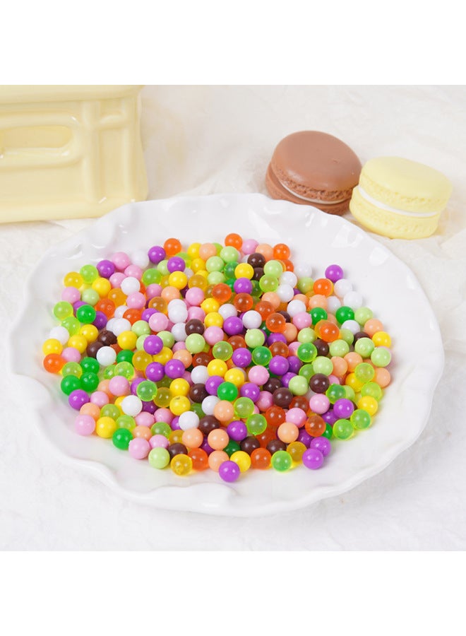 Loquat 0.6cm Simulation Diy Color Round Beads Taro Round Miniature Food Play Hand Jewelry Accessories Puzzle Play House Toys-Colour:One Purple Taro Ball - Image 4