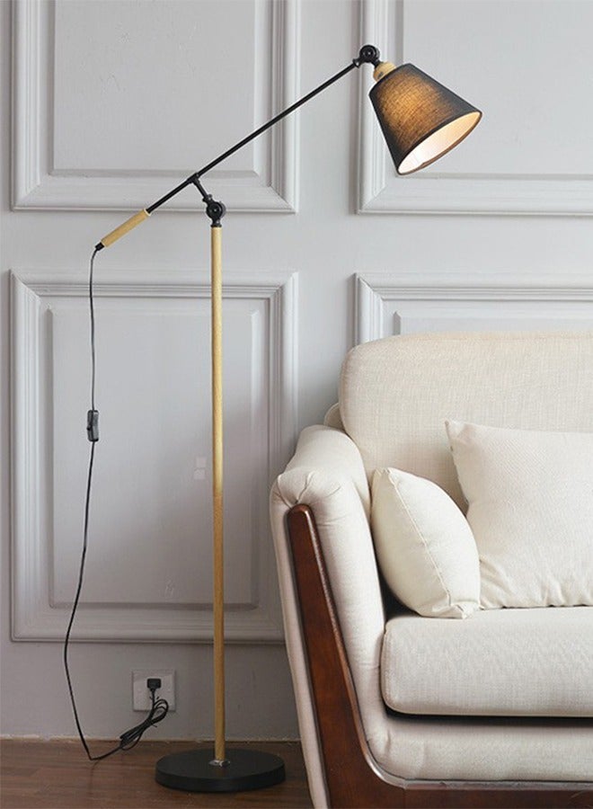 نجوى مصباح أرضي بسيط قائم لغرفة المعيشة، مصباح أرضي نورديك أرضي، مصباح أرضي قابل للتعديل برأس مصباح قابل للتعديل بجانب السرير مصباح قراءة أرضي منزلي - Image 1