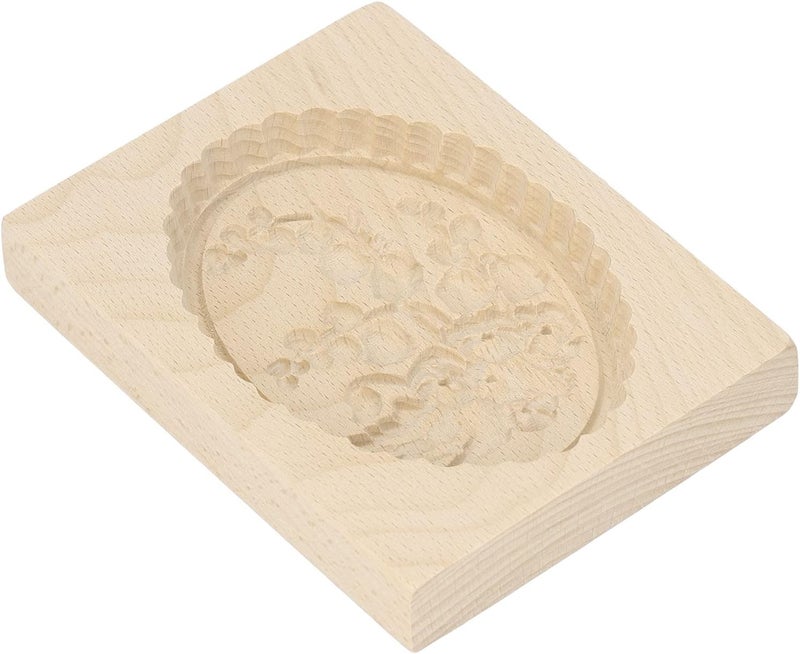 GLOGLOW Baking Mold Carved Stamp for Baking Cookies and Muffins, Easy Release Design, Reusable Beechwood Cookie Mold, Nan (#5) - Image 3