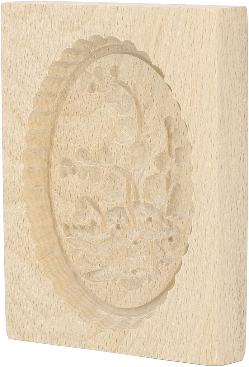GLOGLOW Baking Mold Carved Stamp for Baking Cookies and Muffins, Easy Release Design, Reusable Beechwood Cookie Mold, Nan (#5) - Image 2
