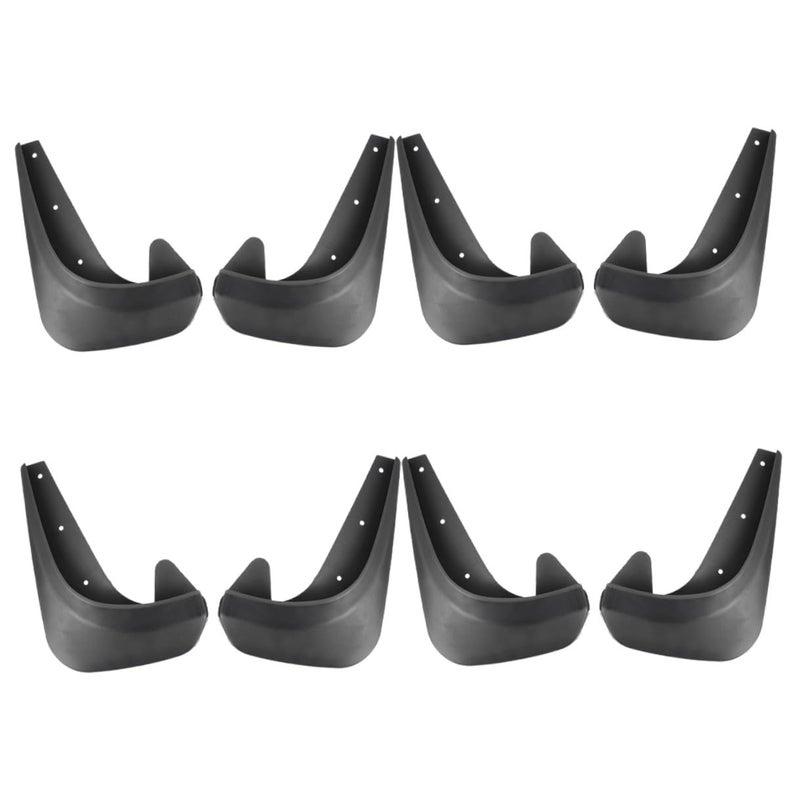 Universal Small Car Mud Flaps and Side Skirts Set 8Pcs Splash Guards Protection - Image 2