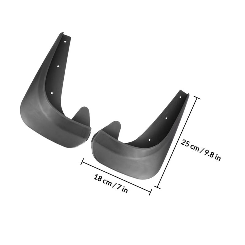 Universal Small Car Mud Flaps and Side Skirts Set 8Pcs Splash Guards Protection - Image 3