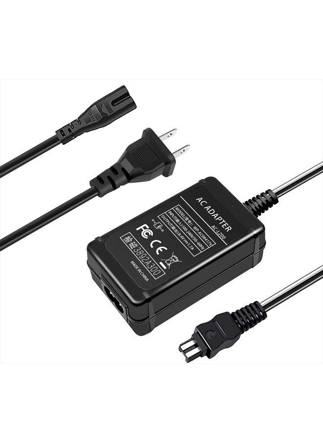 TKDY - AC-L200 for Sony Handycam Camcorder Charger DCR-SX40 DCR-SX44 DCR-SR45 DCR-SR47 DCR-SX63 DCR-SX65 DCR-SX85 DCR-DVD105 DVD108 DVD610 DCR-SR62 DCR-SR68 AC Power Adapter Cord. - Image 1