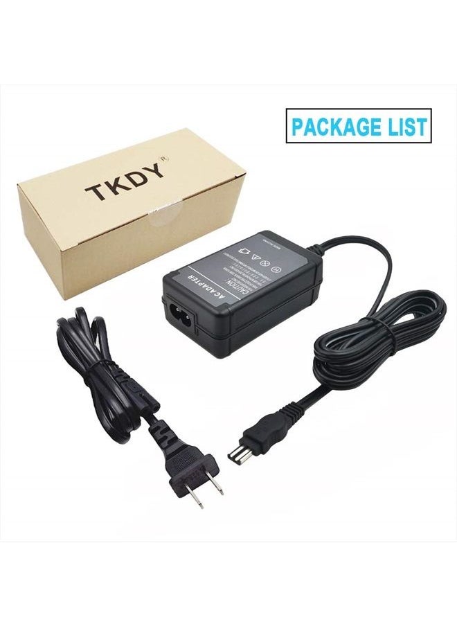 TKDY - AC-L200 for Sony Handycam Camcorder Charger DCR-SX40 DCR-SX44 DCR-SR45 DCR-SR47 DCR-SX63 DCR-SX65 DCR-SX85 DCR-DVD105 DVD108 DVD610 DCR-SR62 DCR-SR68 AC Power Adapter Cord. - Image 1