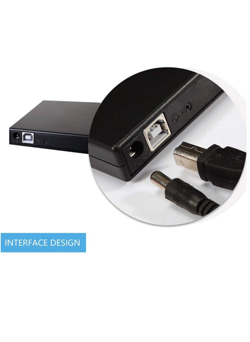 Ntech USB 2.0 External Portable CD-RW DVD Rom Combo Burner Drive for Laptop (Black)