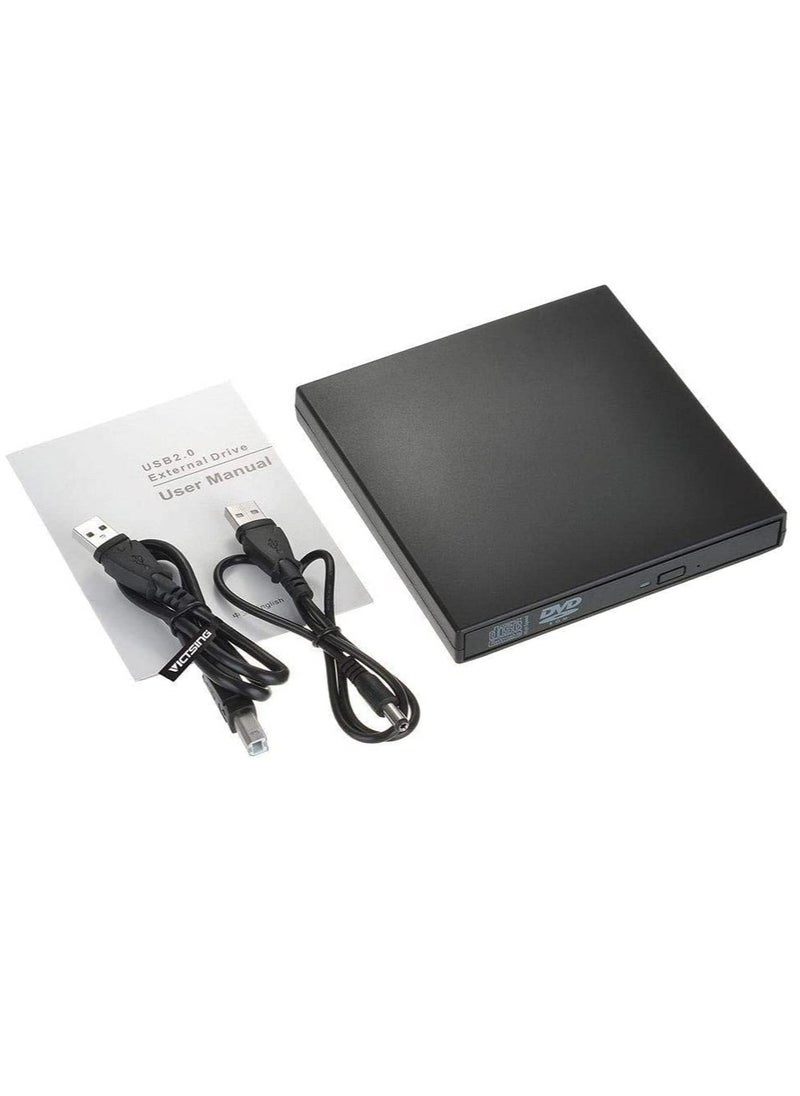 Ntech USB 2.0 External Portable CD-RW DVD Rom Combo Burner Drive for Laptop (Black)