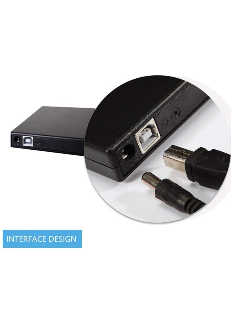 Ntech USB 2.0 External Portable CD-RW DVD Rom Combo Burner Drive for Laptop (Black)