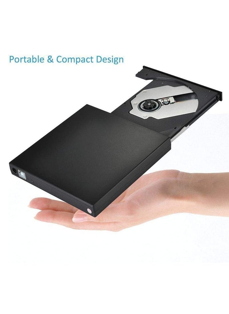 Ntech USB 2.0 External Portable CD-RW DVD Rom Combo Burner Drive for Laptop (Black)