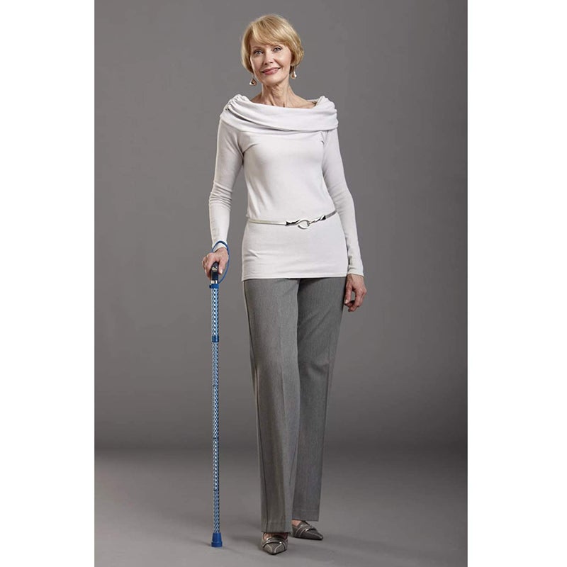 Switch Sticks Walking Cane for Men or Women, Foldable and Adjustable from 32-37 Inches, FSA and HSA Eligible, Engraved Azure - Image 2