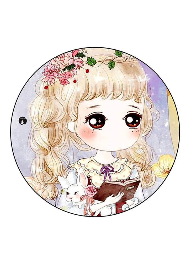 A Girl Printed Mouse Pad Multicolour