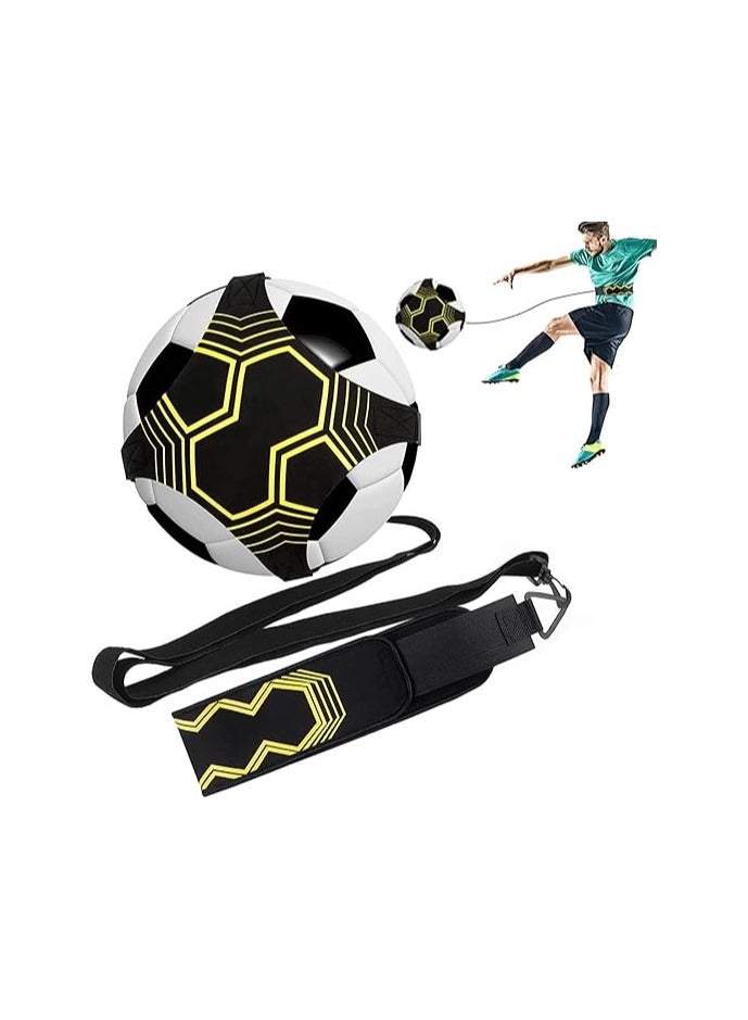 Generic Football Kick Trainer, Hands-Free Adjustable Solo Soccer Trainer, Soccer Training Equipment for Kids and Adults, Practice Aid Control Skills Football Training Belt  - Image 1