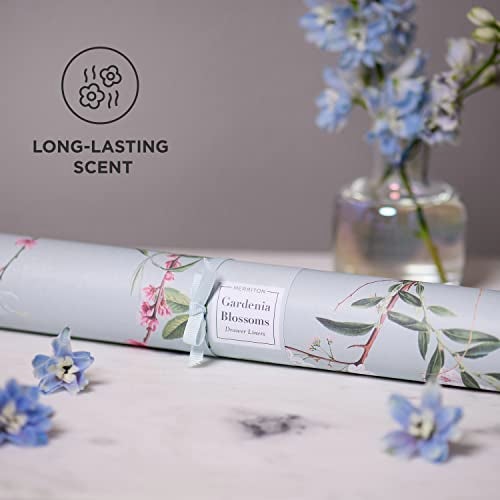 Merriton Scented Drawer Liners for Dresser Fragrant Paper Liner for Drawers Cabinet Shelf Linen Closet and Kitchen Scent Liners Non Adhesive (Gardenia Blossoms) - Image 2