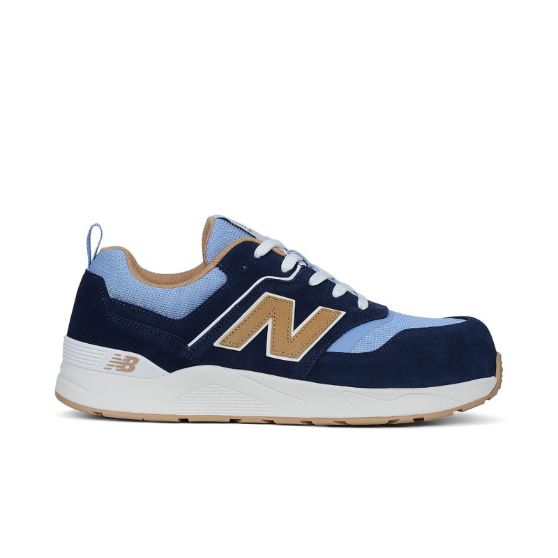 New Balance Mens Elite Lite Electrical Hazard XWide Composite Toe Industrial Work Shoe Lightweight Slip Resistant Blue Coffee 8